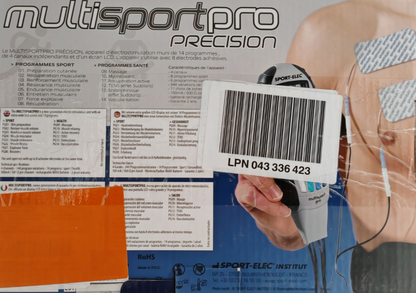 SPORT-ELEC Multisport Pro Precision EMS Elektrostimulator 4 Kanal 14 Programm E2