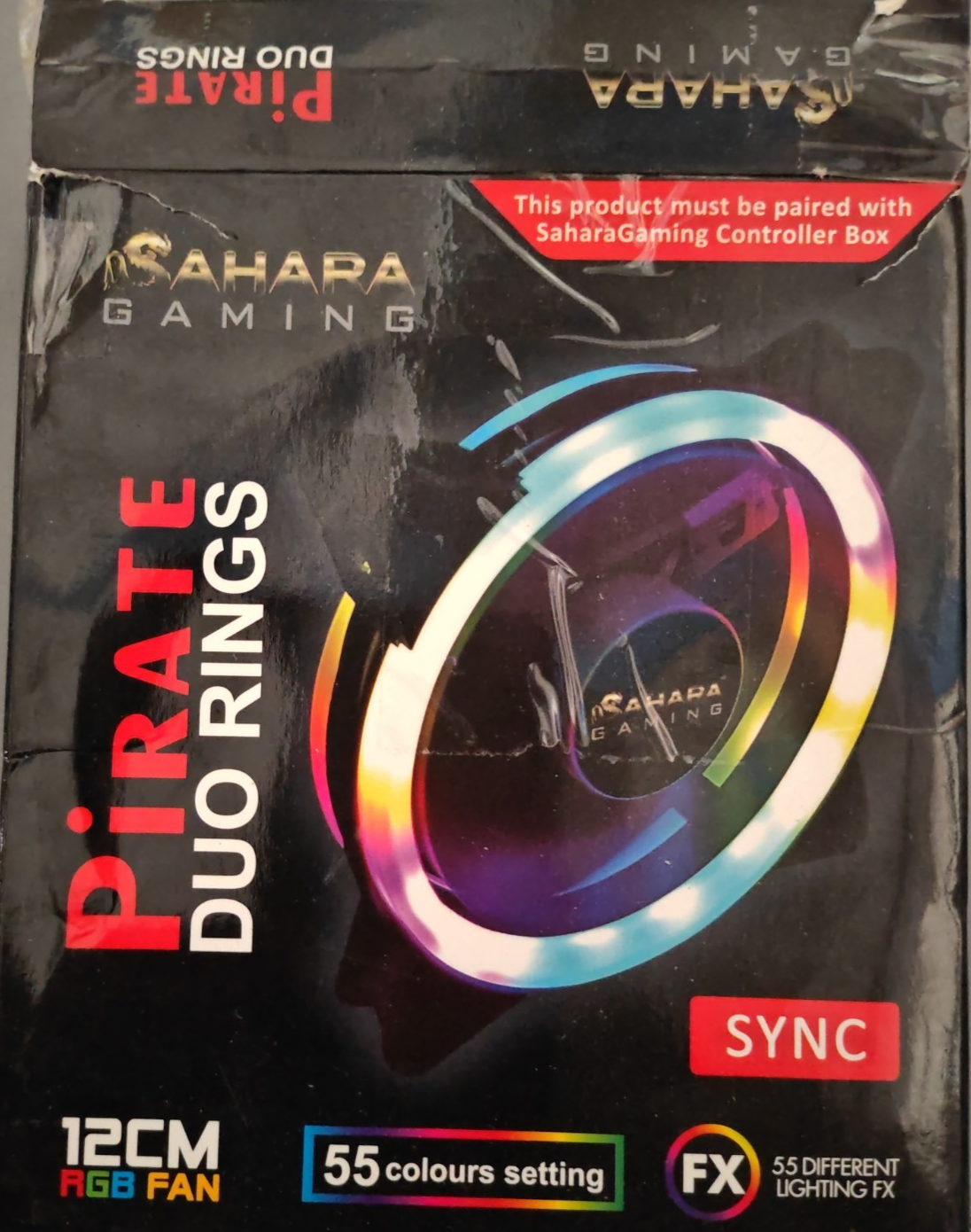 Sahara Duo Ringe 120mm ARGB Gehäuselüfter RGB PWM Silent PC Lüfter Cooling A6