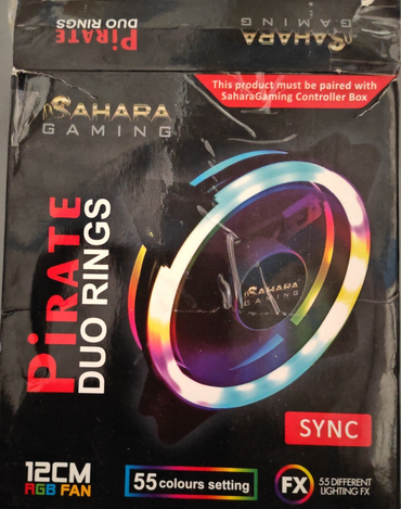 Sahara Duo Ringe 120mm ARGB Gehäuselüfter RGB PWM Silent PC Lüfter Cooling A6