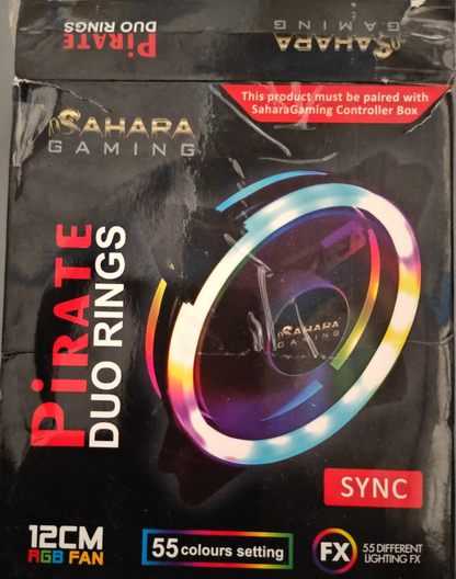 Sahara Duo Ringe 120mm ARGB Gehäuselüfter RGB PWM Silent PC Lüfter Cooling A6