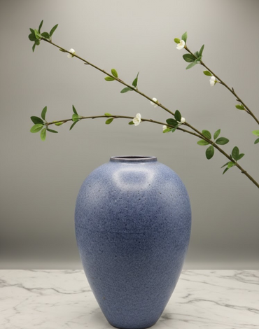 Tonvase 30cm Blau Antiquität Keramik Vase Vintage Deko