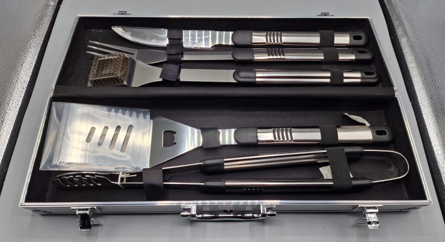 Activa Mastercook, Edelstahl-Grillbesteck im Koffer