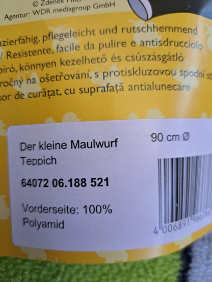 Kinderteppich, Der kleine Maulwurf, 90 cm Durchmesser