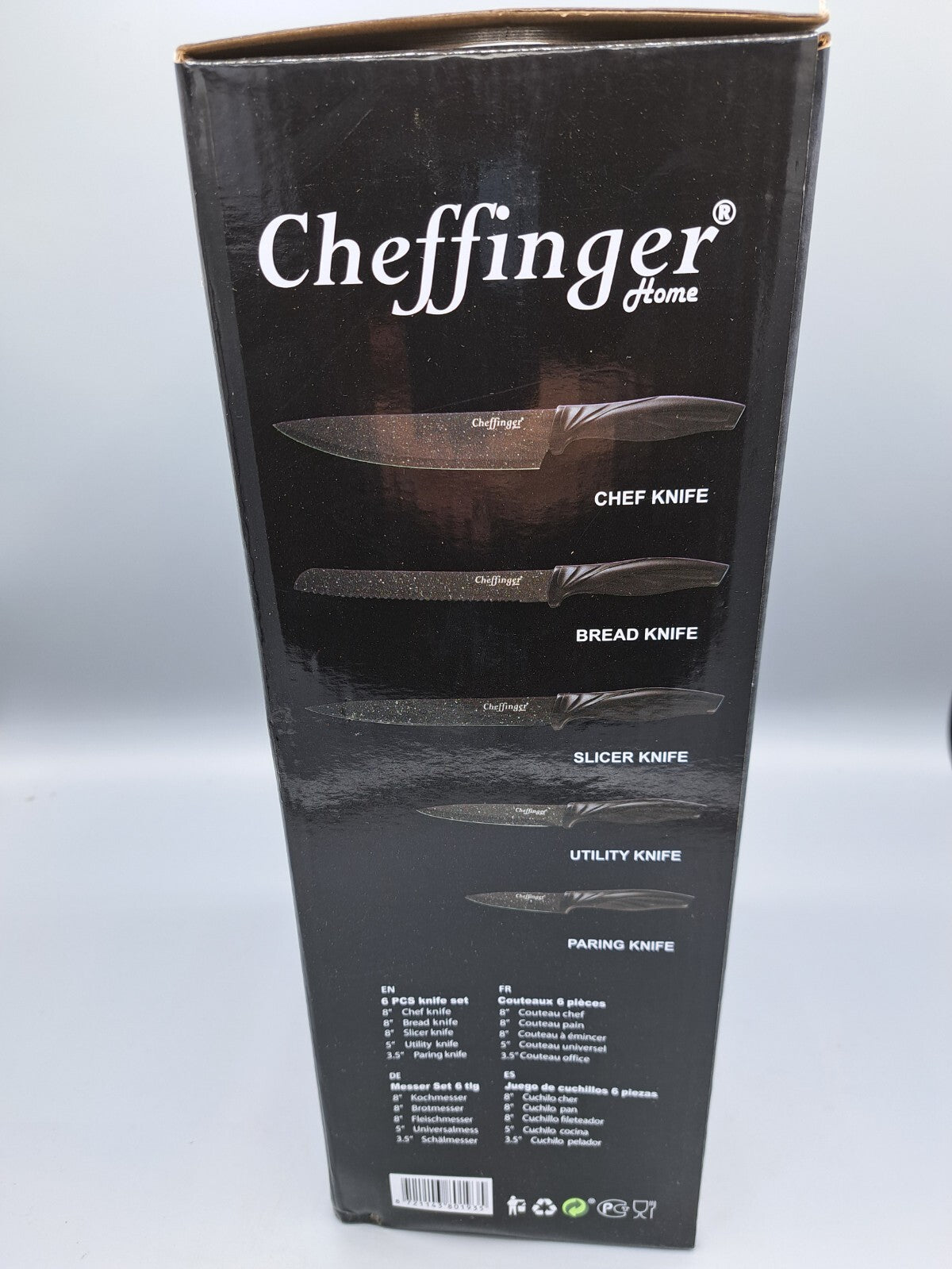 Cheffinger Home CF-KS08 Messerset 6-teilig Küchenmesser Set