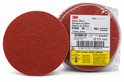 3M 987C Cubitron II Fiberscheiben 115mm K60+ 25 Stück Würth Schleifscheiben A-01