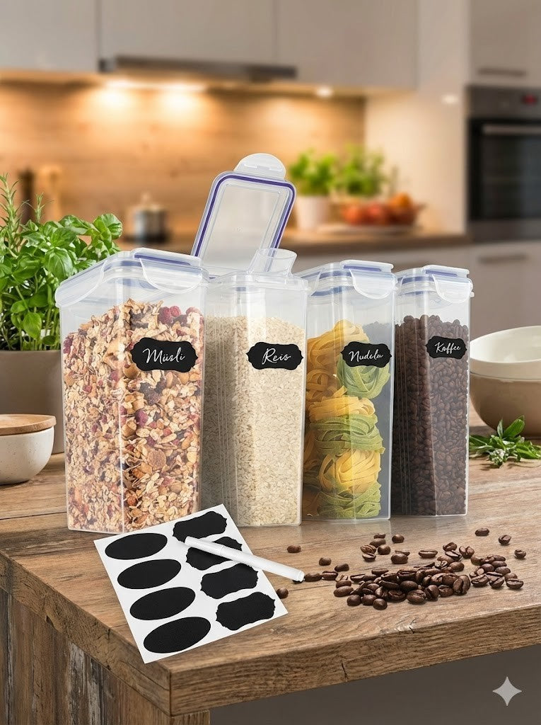 GOURMETmaxx Frischhaltedosen Klick-it 8-teilig Hoch Blau Vorratsdosen Set