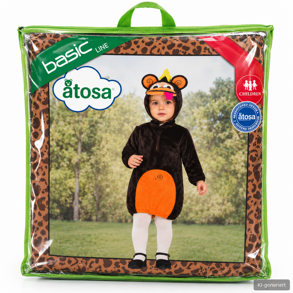 Atosa Baby Tiger Kostüm 6-12 Monate Tierkostüm Fasching Karneval Kinder G