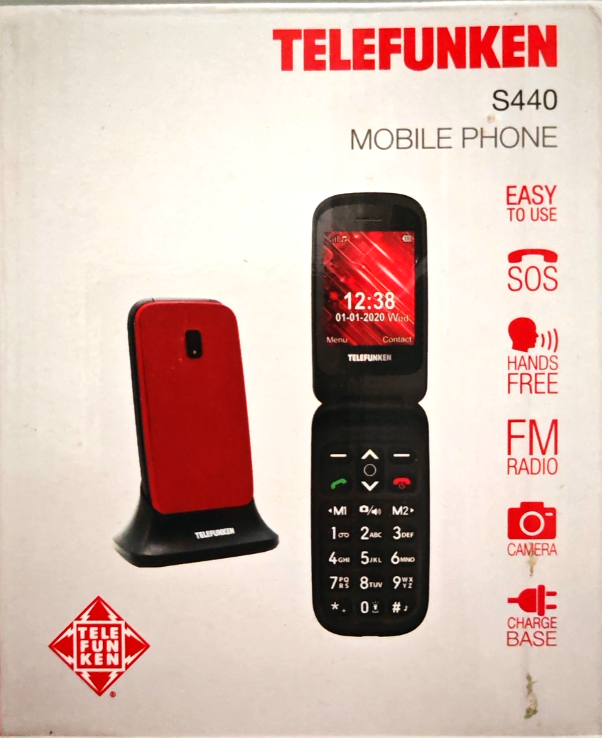 Telefunken S440 Mobiltelefon Seniorenhandy Handy SIM Großtasten Rot A6
