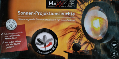 MAXXMEE Sonnen Projektionsleuchte Sunset Lampe LED 6W USB 180° drehbar HA35