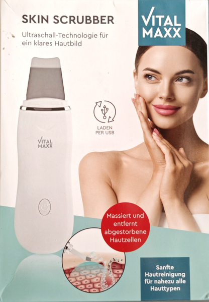 Vitalmaxx Skin Scrubber Ultraschall Porenreiniger Gesichtsreiniger Peeling Gerät