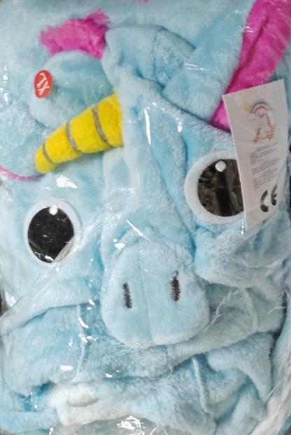 Einhorn Kostüm Onesie XL Türkis Plüsch Overall Jumpsuit Karneval Fasching