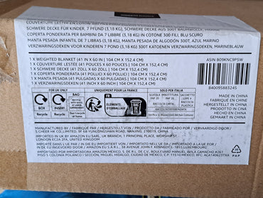 Amazon Basics Gewichtsdecke für Kinder, 3,18 kg, 104 x 152,4 cm