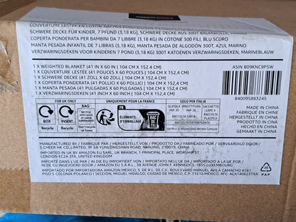 Amazon Basics Gewichtsdecke für Kinder, 3,18 kg, 104 x 152,4 cm