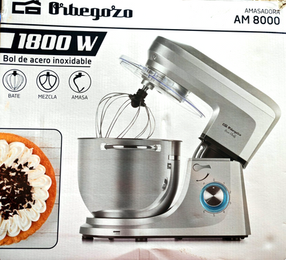 Orbegozo AM 8000 Küchenmaschine 1800W 7L Edelstahl Rührmaschine Kneten C-06