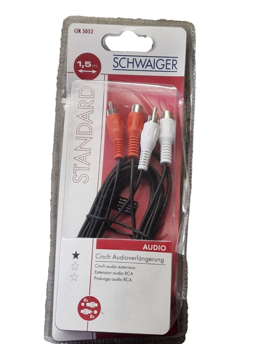 Schwaiger  CIK 5052 Cinch Audioverlängerung 1, 5 Meter