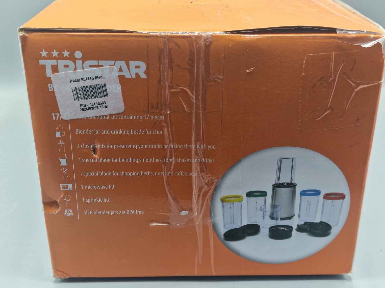 Tristar BL-4445 Standmixer Kompletset Küchenmixer Smoothie Mixer Set