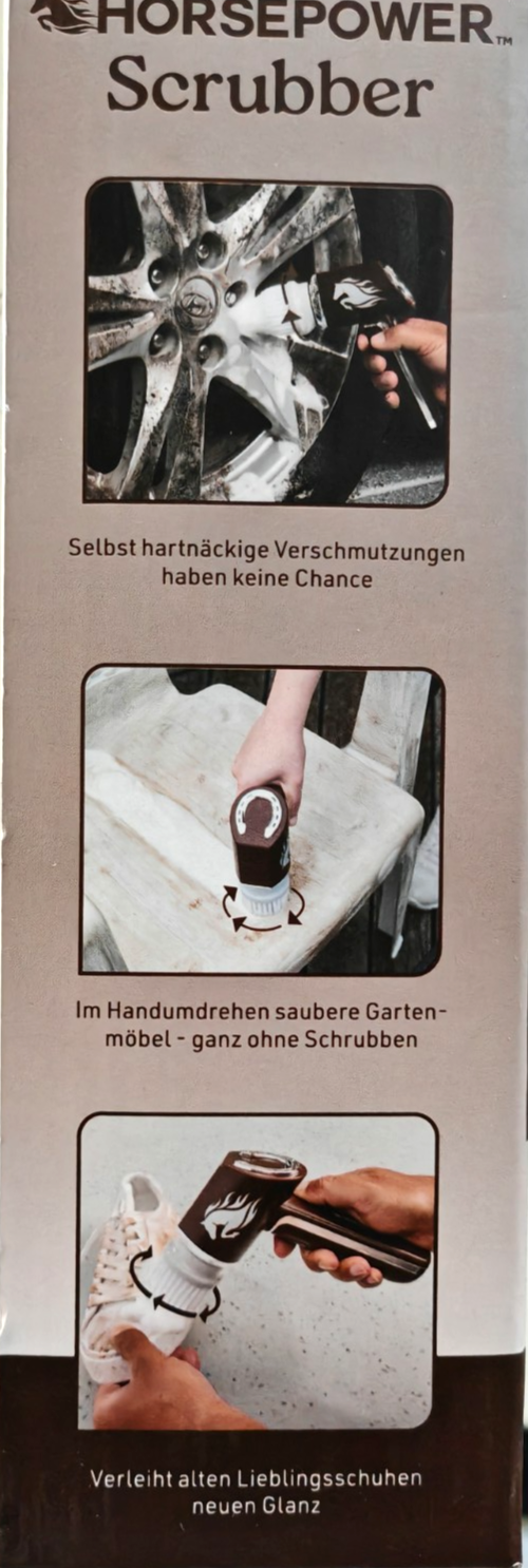Horsepower Scrubber Elektrische Reinigungsbürste Akku 5 Bürsten Bad Küche C6
