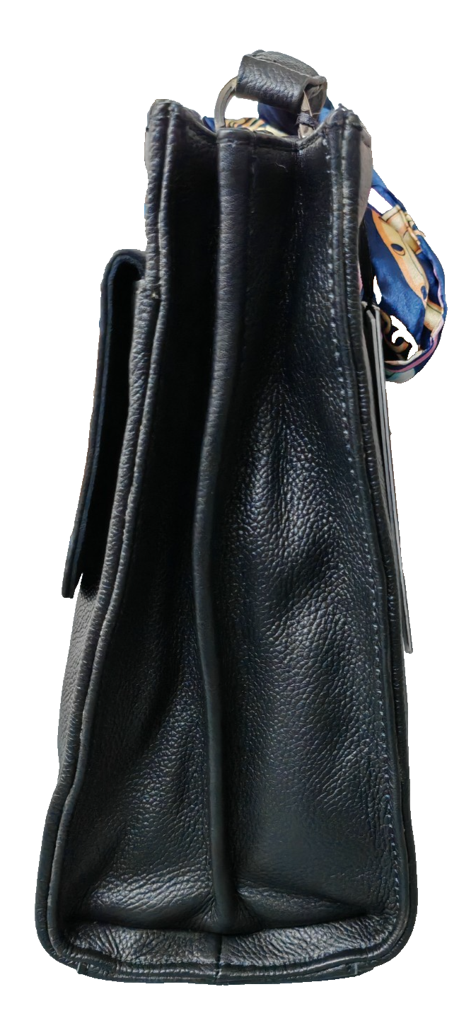Desiderius Alivia Damen Ledertasche Schwarz Handtasche Cow Leather Goat Suede H3