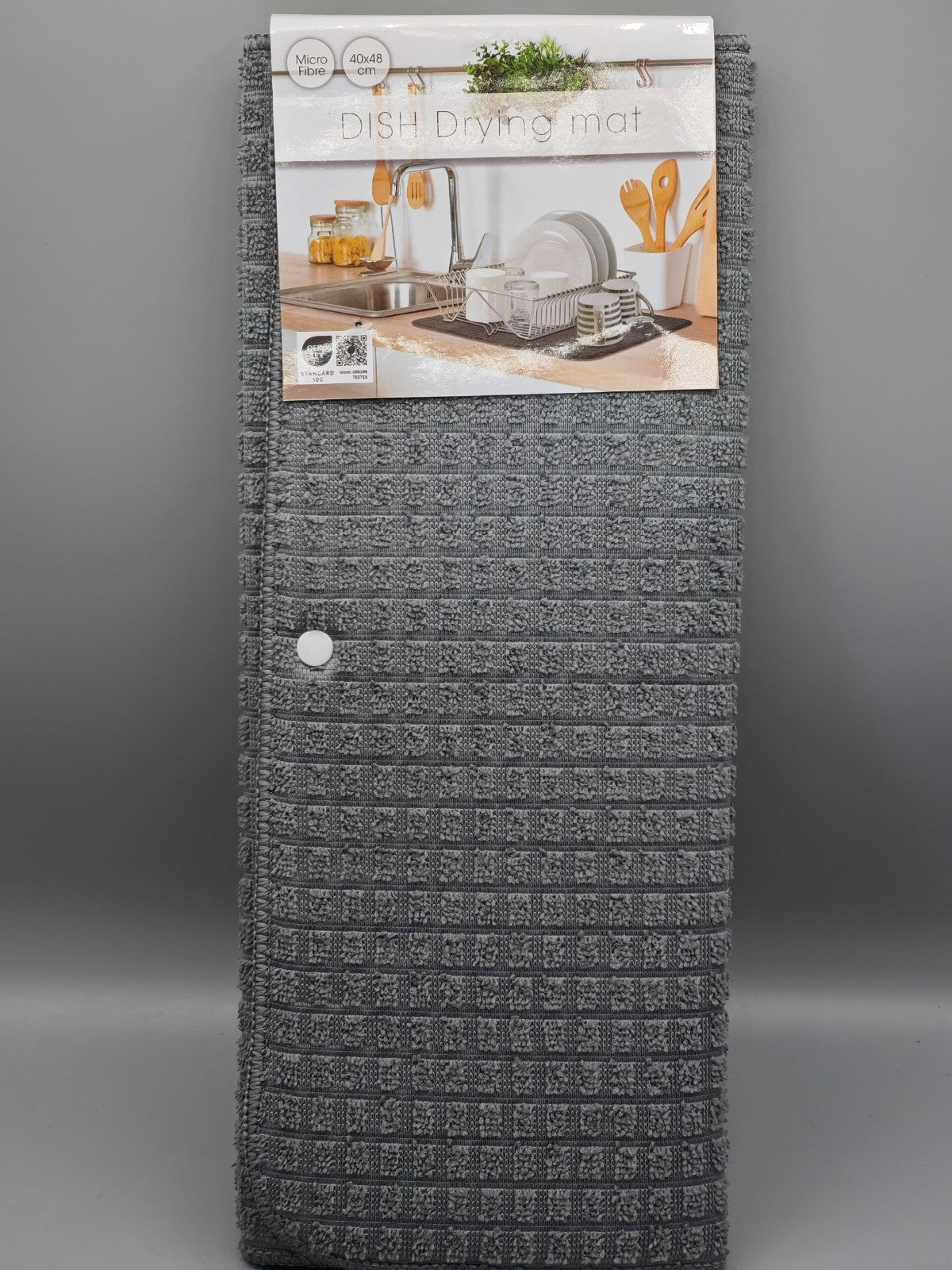 Abtropfmatte Mikrofaser 40x48cm Grau