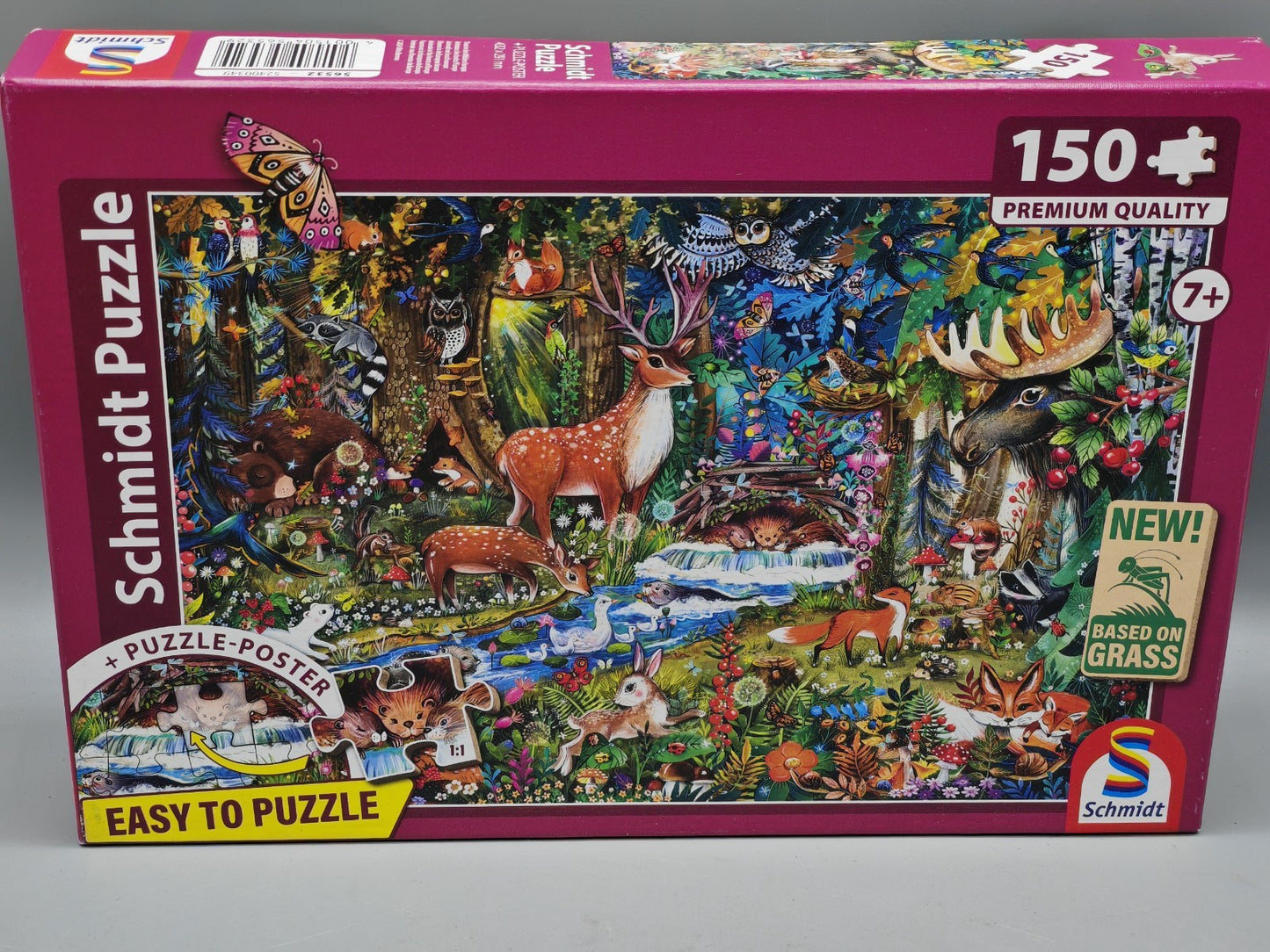 Schmidt Spiele Tiere in den Wäldern Europas Puzzle 150 Teile Kinder