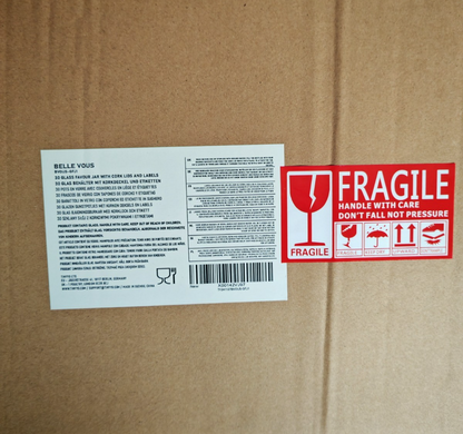 BELLE VOUS 30x Glasflaschen 100ml Korken Etiketten Gastgeschenke Vorratsgla C-05