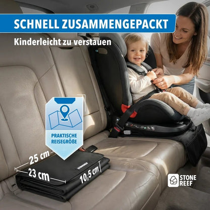 STONE REEF Kindersitzunterlage Autositz Sitzschoner ISOFIX Schwarz Schutzmatt A9