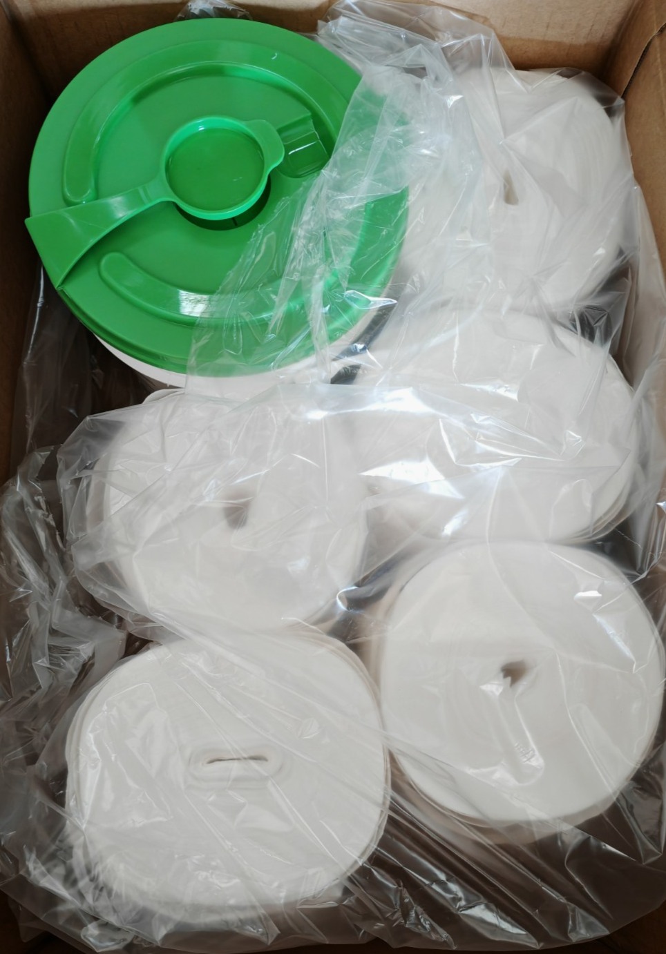 GreenWipe Reinigungstücher 1080 Stück 6 Rollen + Spendereimer Industrie Wipe HA6