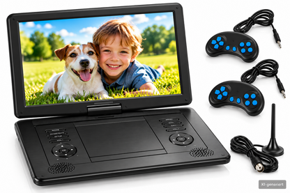 Universum DVD 400-20 Tragbarer DVD Player 15,6 Zoll DVB-T2 HD USB Akku A9