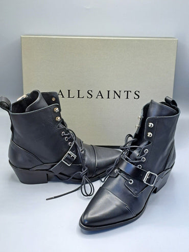 Allsaints Katy - Zip Boot - Schwarz, Damen Größe 39