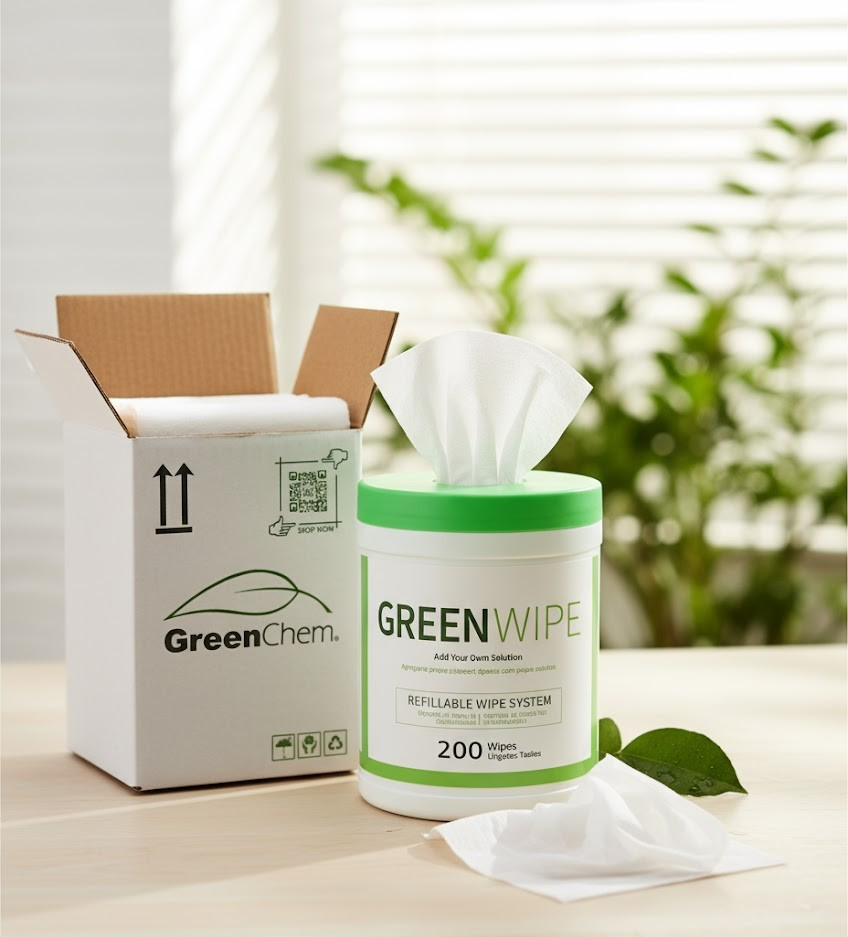 GreenWipe DRY Wipe System 5"x8" 200 Blätter Lösungsmittel Tücher Kanister