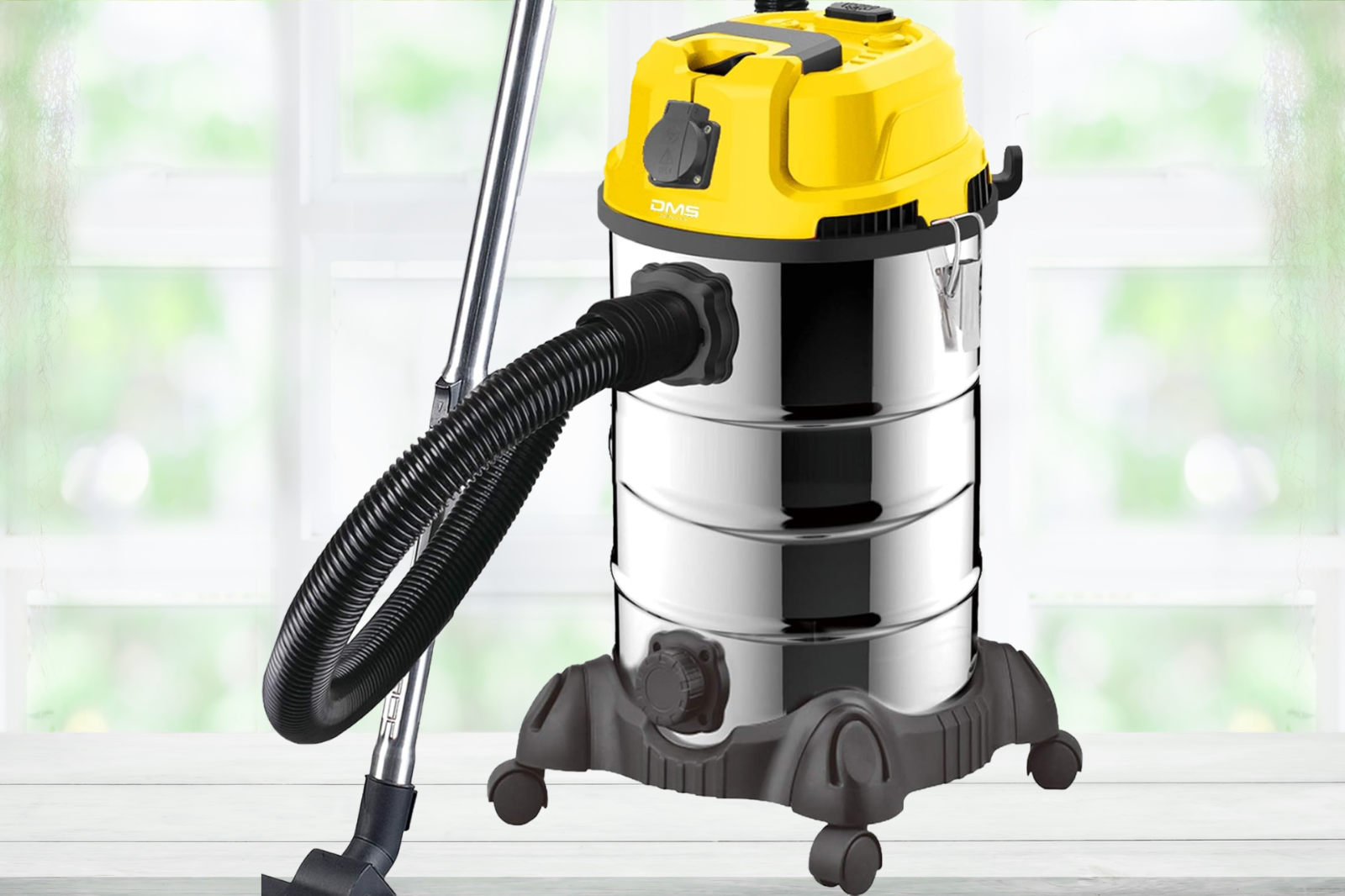 DMS® NTSC-30Y 4 in 1 Nass und Trocken Industriestaubsauger 30L 2300W Farbe: Gelb