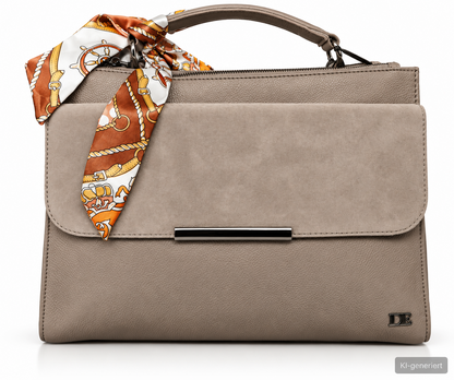 Desiderius Alivia Damen Ledertasche Taupe Blogger Edition Echtleder Handtasche H