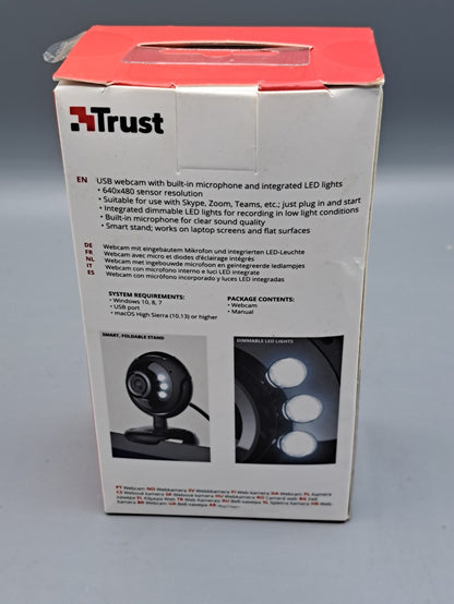 Trust Spotlight Pro Webcam 1,3MP Mikrofon LED Klemme PC Laptop Kamera