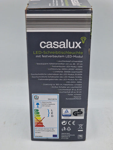 Casalux LED-Schreibtischleuchte mit fest verbautem LED-Modul