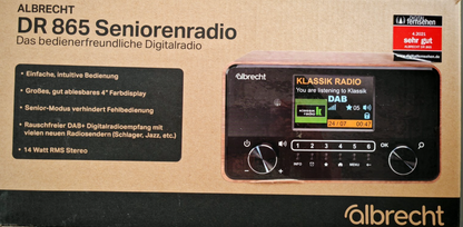 Albrecht DR865 Seniorenradio DAB+ UKW Farbdisplay Kompaktanlage Radio ASA A09