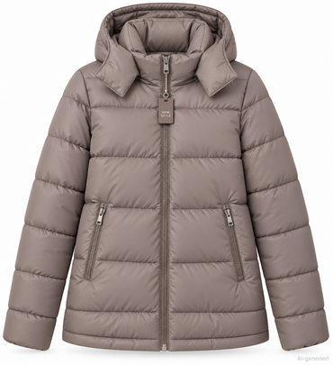 STRANDFEIN Menswear Herren Steppjacke Gr. 54 Taupe Kapuze Winterjacke