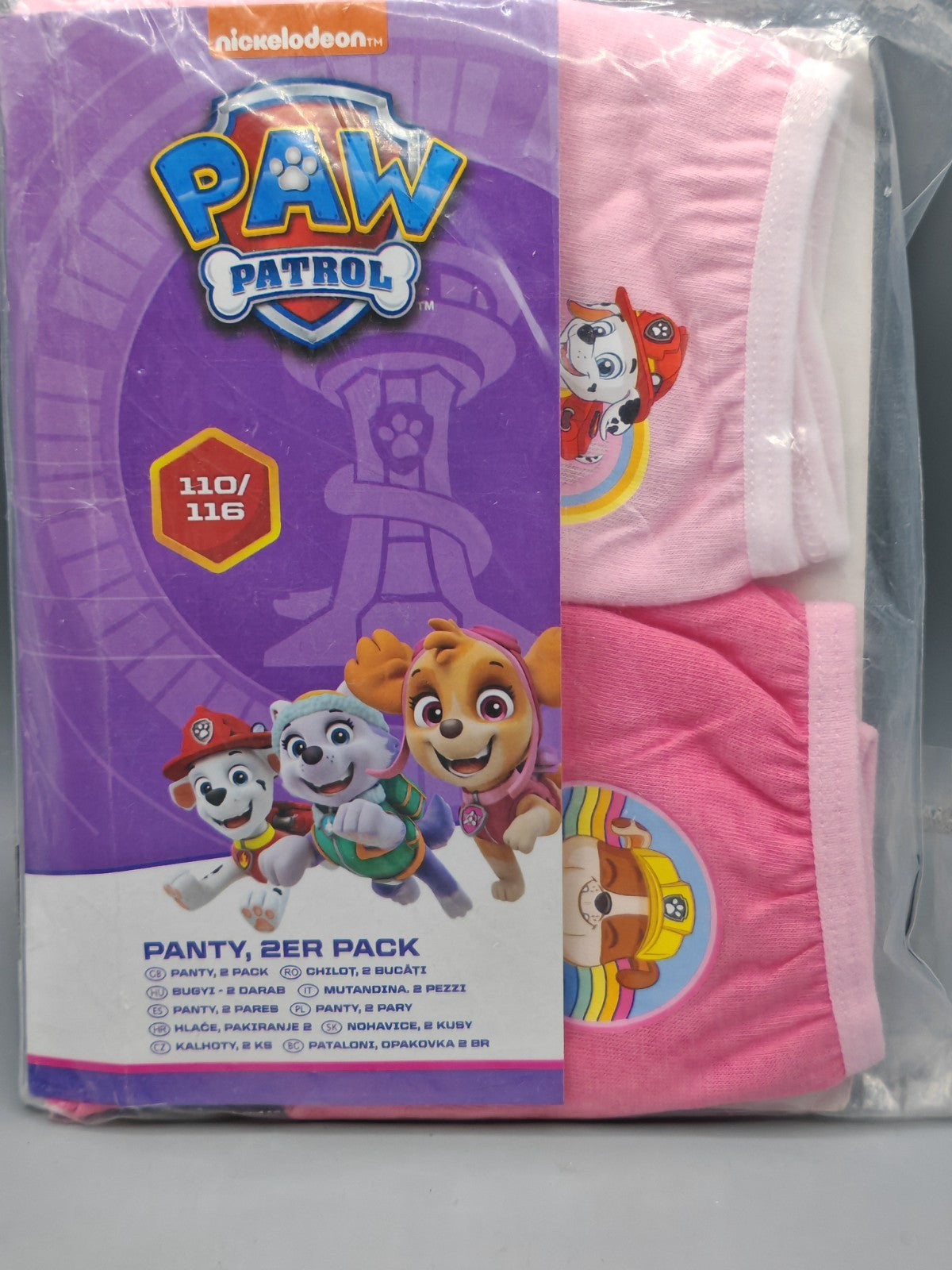 Paw Patrol Mädchen Panty 2er Pack Gr. 110/116 Neu&OVP