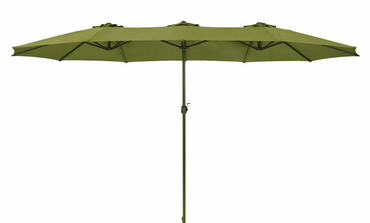 GREEN LOUNGE Doppel Sonnenschirm 150x300 Olivgrün UV80+ Kurbel