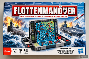Hasbro Flottenmanöver Schiffe versenken Strategiespiel 2 Spieler ab 7 Jahre D6