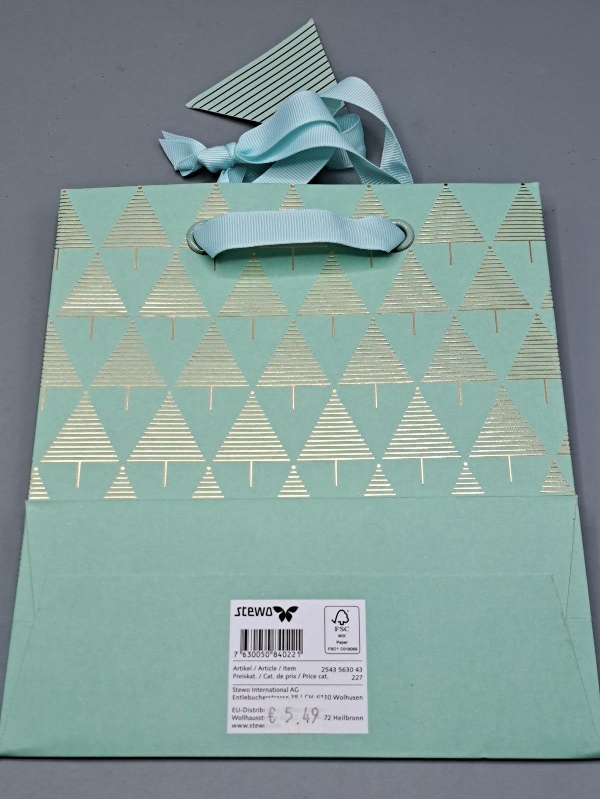 6x Stewo Geschenkverpackung, Tüten, Design 21x18 cm, Modern