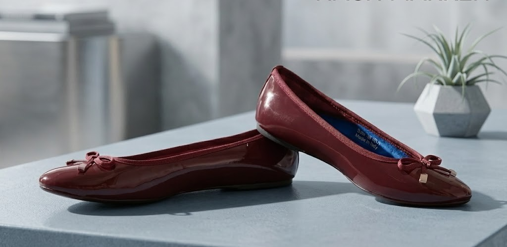 Castro Ballerinas Damen Schuhe Bordeaux Flache Slipper Größe 37