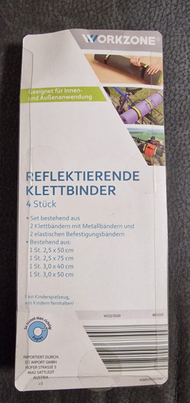 Workzone Reflektierende Klettbinder ,4 Stück