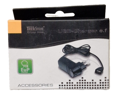 TrekStor USB Ladegerät USB Anschluss Buchse LED Indikator Netzteil Adapter A