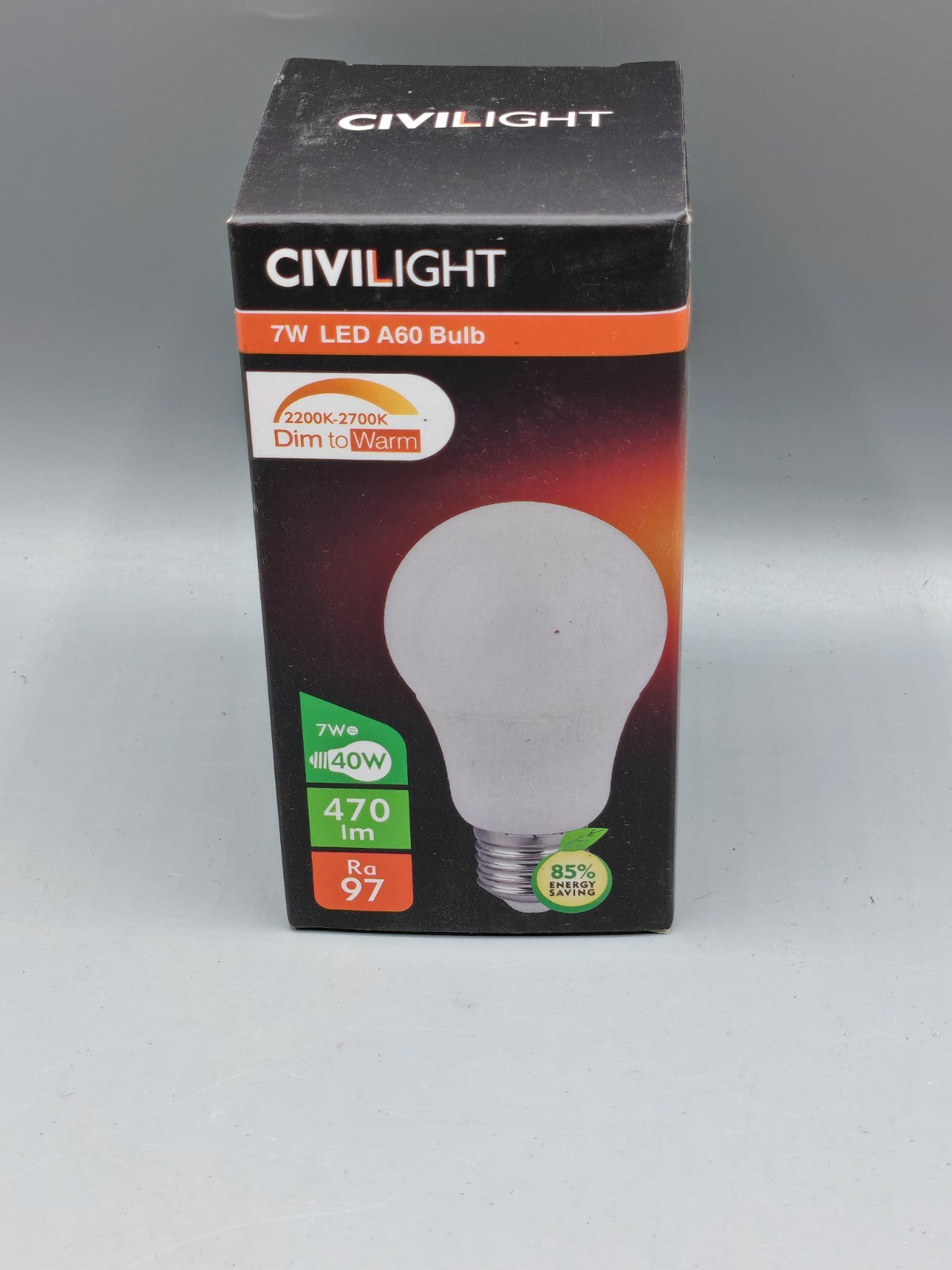 Civilight 7W LED A60 Birne, 470lm, 40W