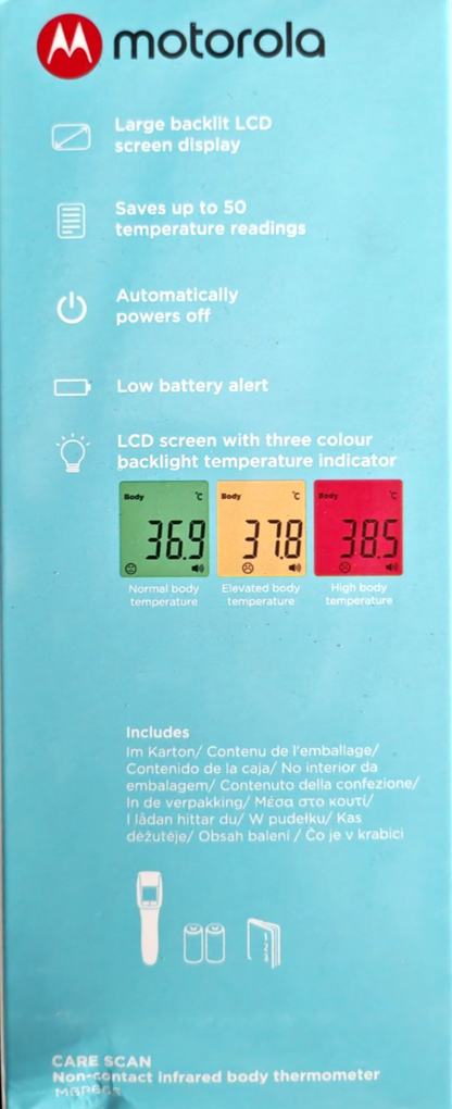 Motorola Care Scan MBP66S Infrarot Thermometer Kontaktlos Fieberthermometer C1