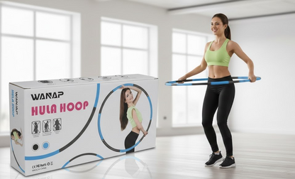 Wanap Fitness Hula Hoop 1kg 8 Teile 95cm Trainingsreifen Fitnessreifen Blau E3