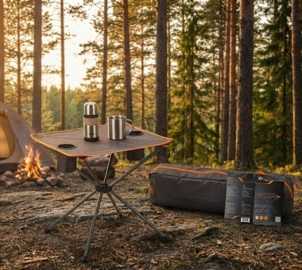 Portal Classic Trekkingtisch Klapptisch 48x48x48cm Campingtisch Outdoor E3