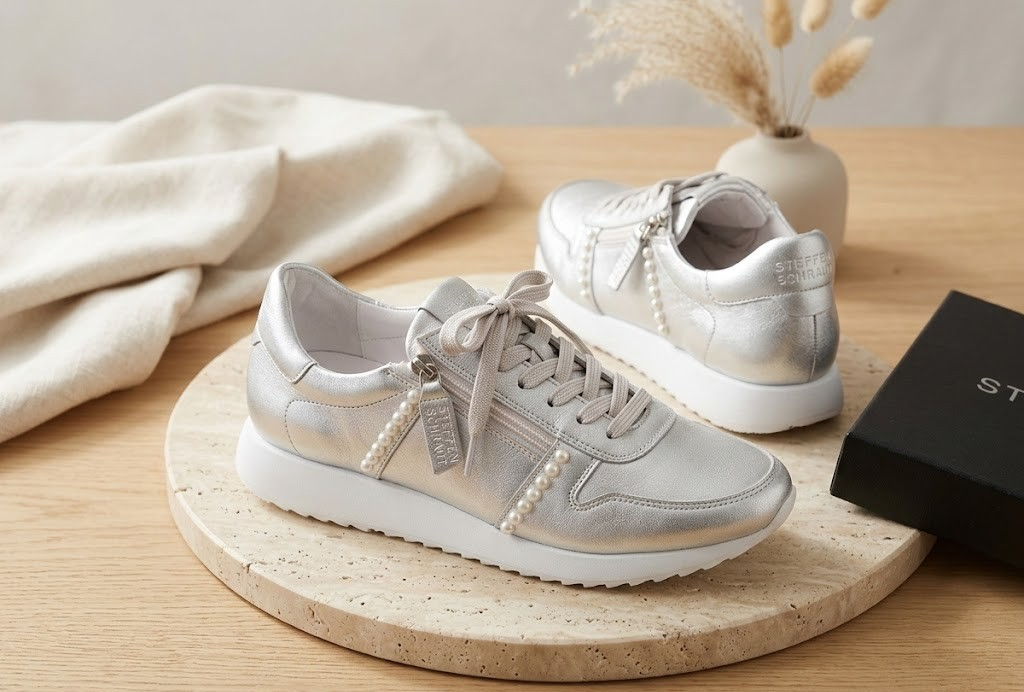 STEFFEN SCHRAUT by Kennel & Schmenger Damen Sneaker Leder Silber 39