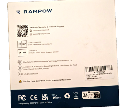Rampow USB-C Kabel USB 2.0 auf USB Typ C 4er Set Ladekabel Datenkabel Schnell A6