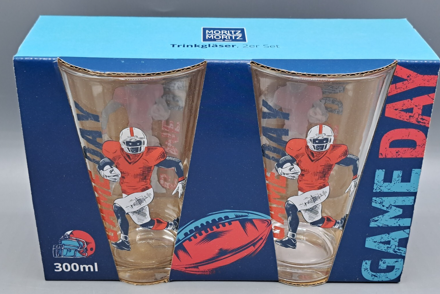 Moritz Moritz Trinkgläser 2er Set Game Day Edition Football Gläser